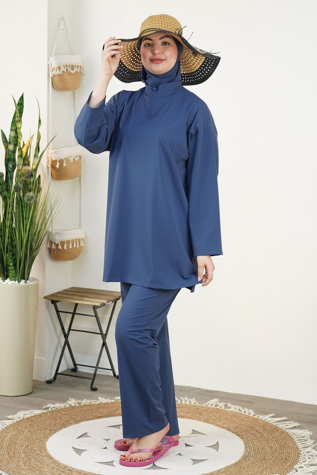 Burkini Nadia VIP FASHION — Bleu canard — Ouvrez avant de payer