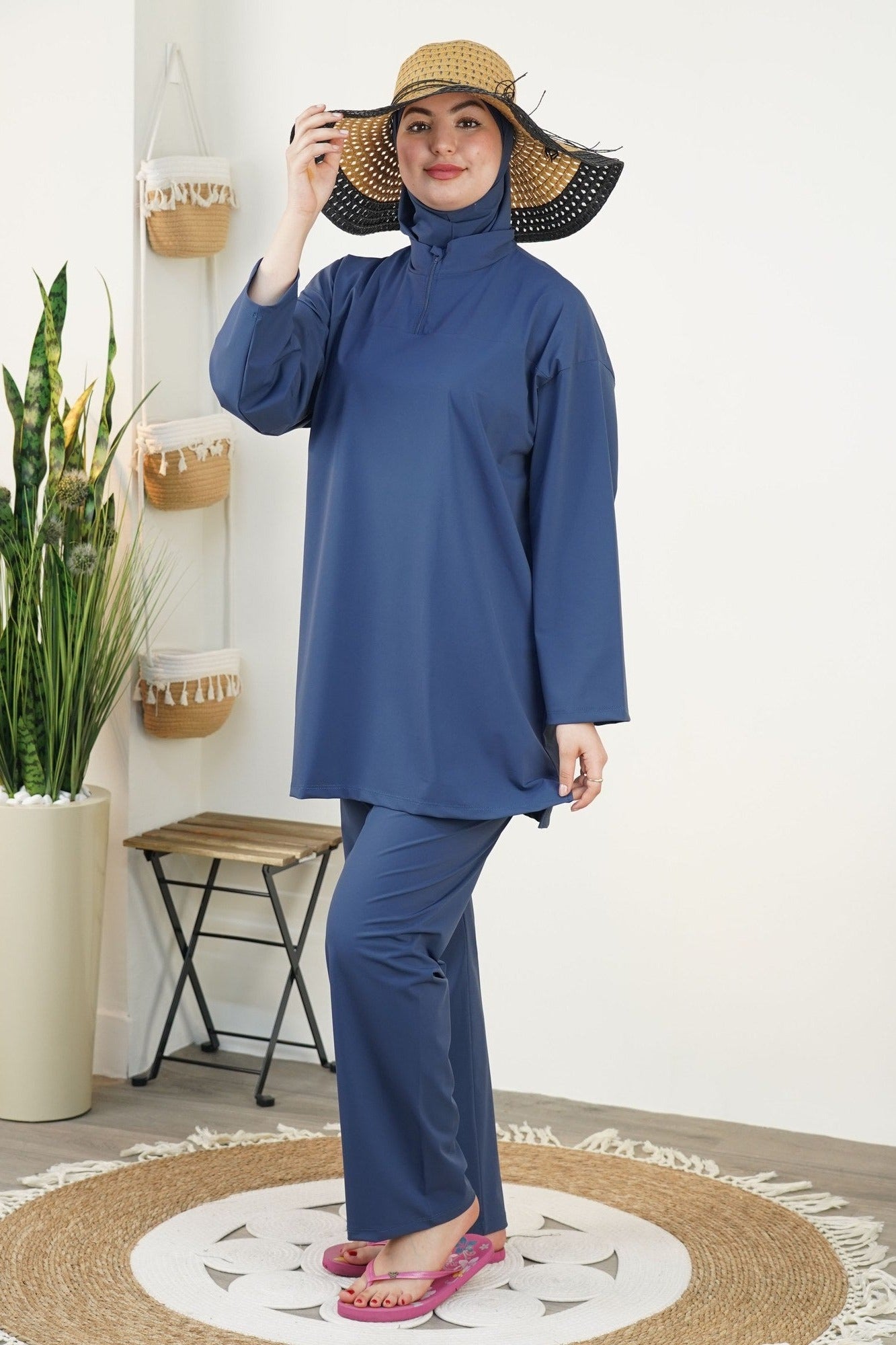 Burkini Nadia VIP FASHION — Bleu canard — Ouvrez avant de payer