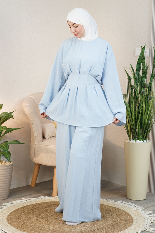 Ensemble Safae VIP FASHION — tissu lin haute qualité, coupe modeste et élégante, vue de face