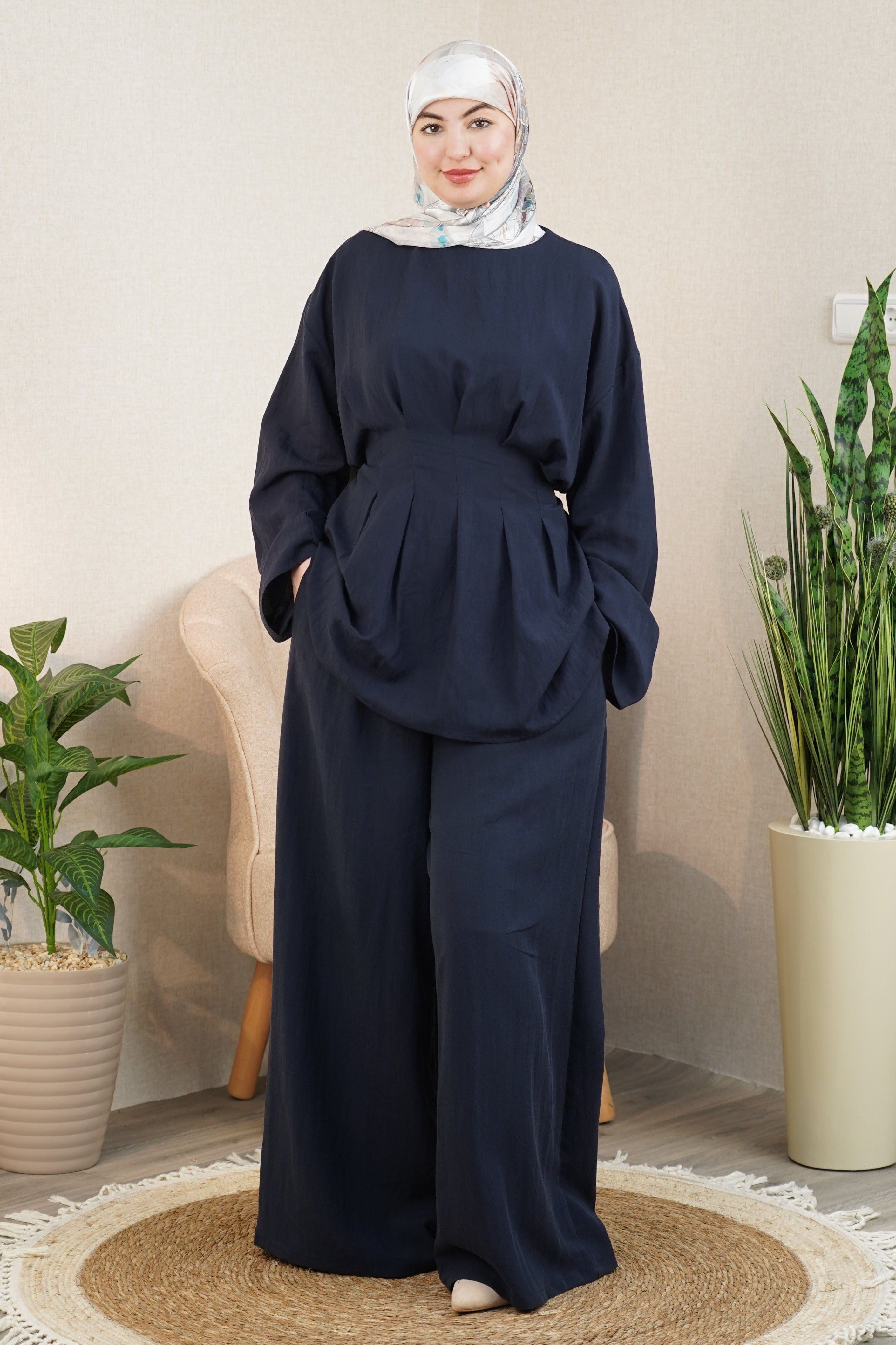 Ensemble Safae VIP FASHION — collection lin modeste, livraison gratuite partout au Maroc