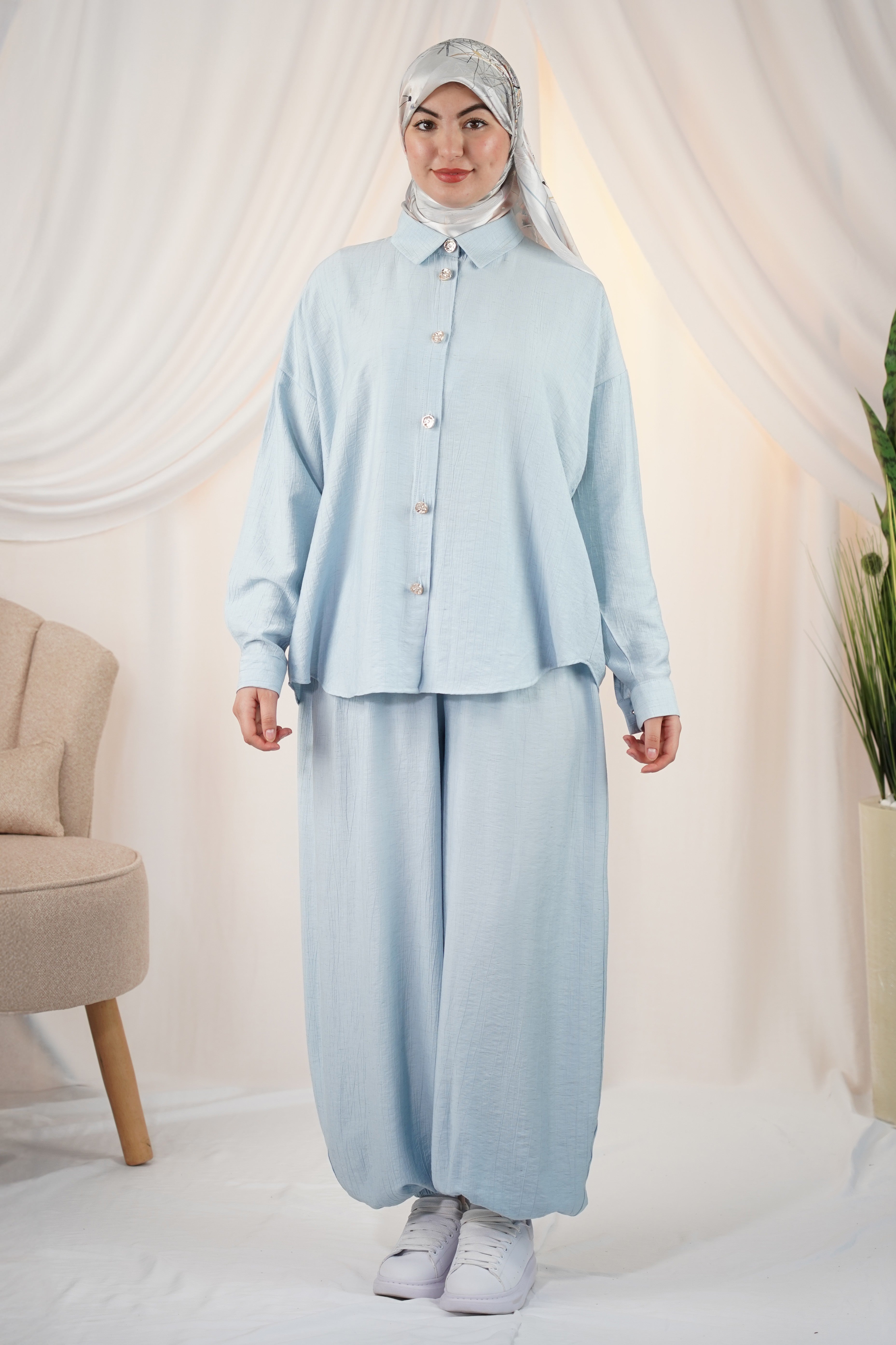 Ensemble Yasmine Bleu Ciel