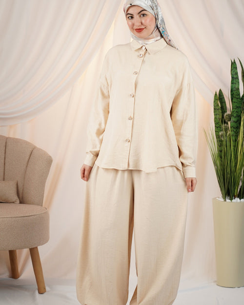 Ensemble Yasmine couleur Beige, VIP Fashion