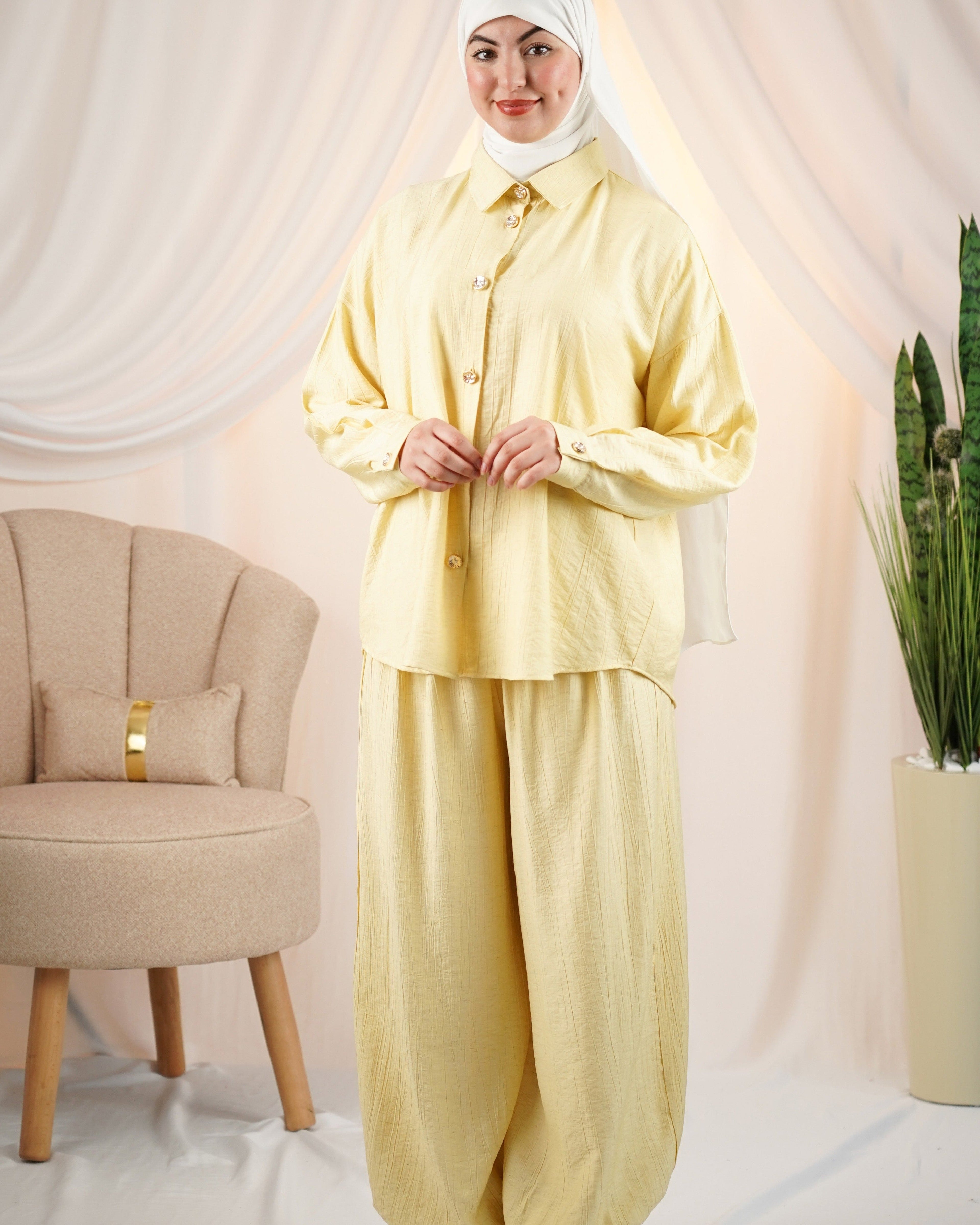 Ensemble Yasmine couleur Jaune, VIP Fashion