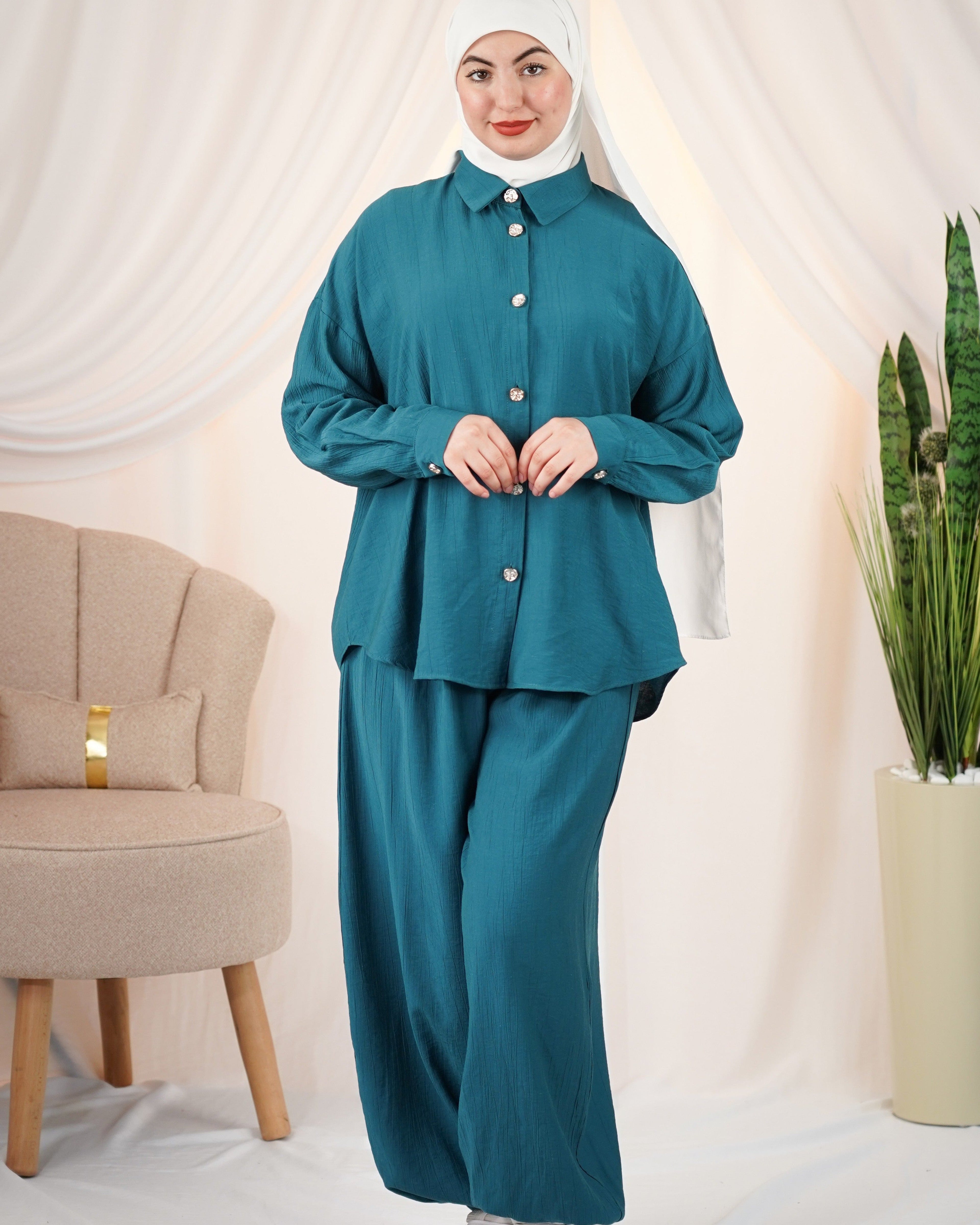 Ensemble Yasmine couleur Turquoise, VIP Fashion